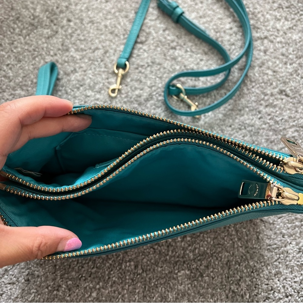 Coach mini double zip crossbody bag NWT - Picture 5 of 9